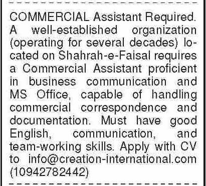 Creation International Jobs in Karachi