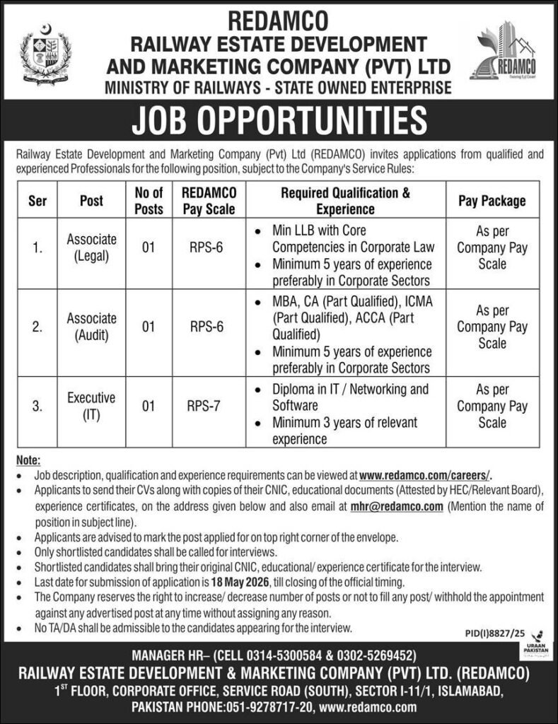 Ministry Of Railways Jobs in Islamabad